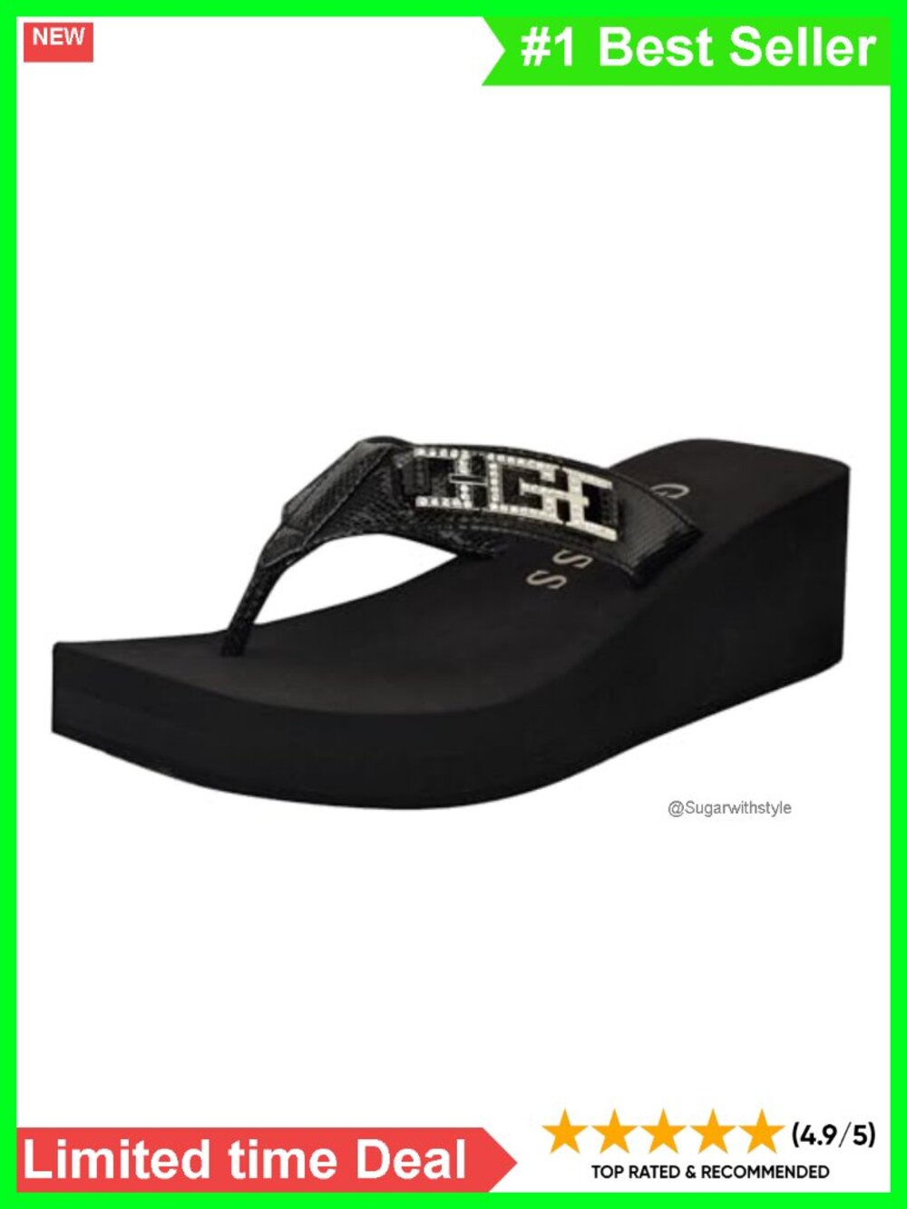 EVA Platform Wedge Thong Sandals Open Toe Slip-On Beach Casual